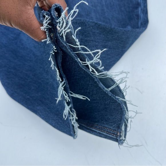 NEW! Old Navy high-rise slouchy crop jean raw hem button front 5-pocket style - Picture 8 of 13